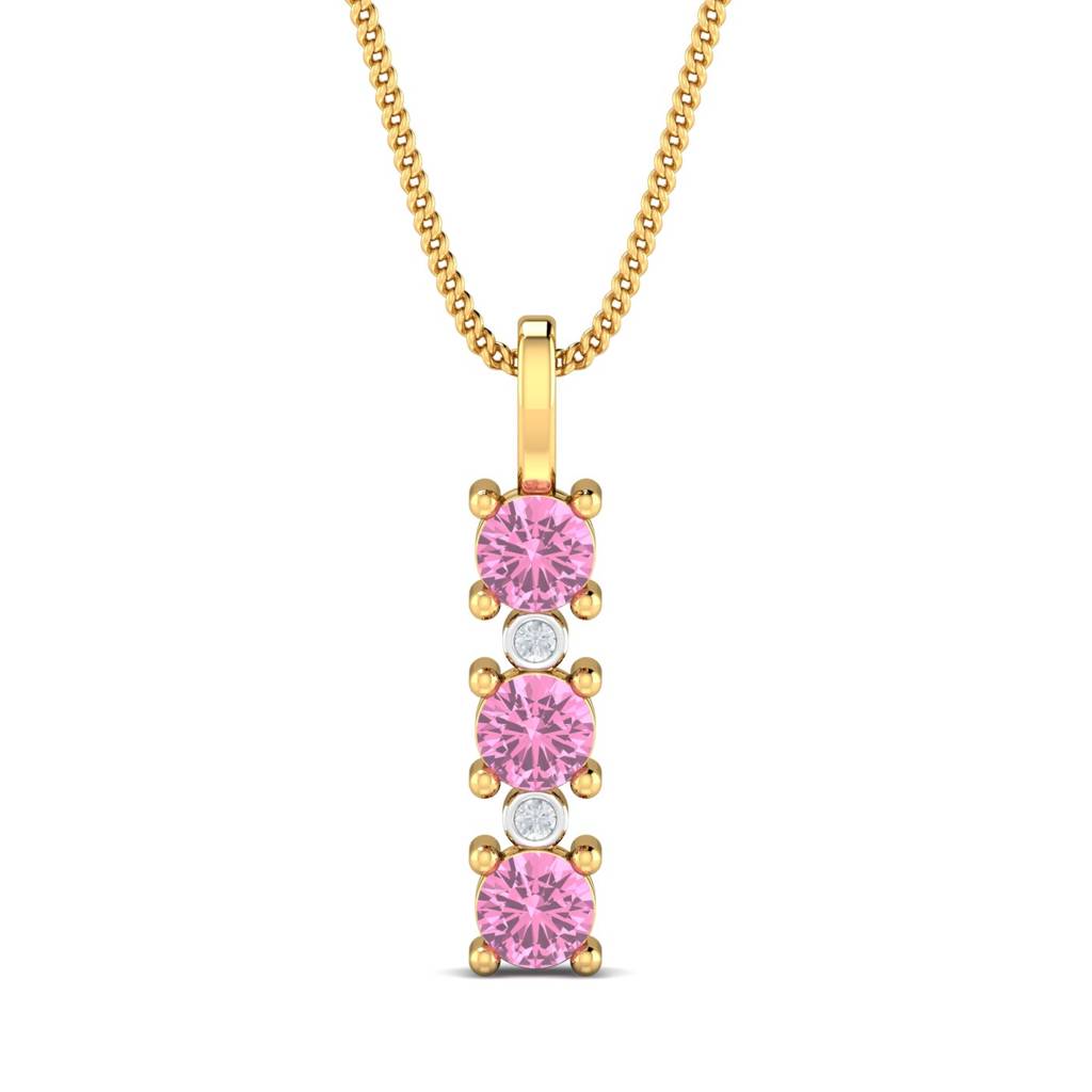 KuberBox 18K Yellow Gold Aneta Tourmaline Pendant