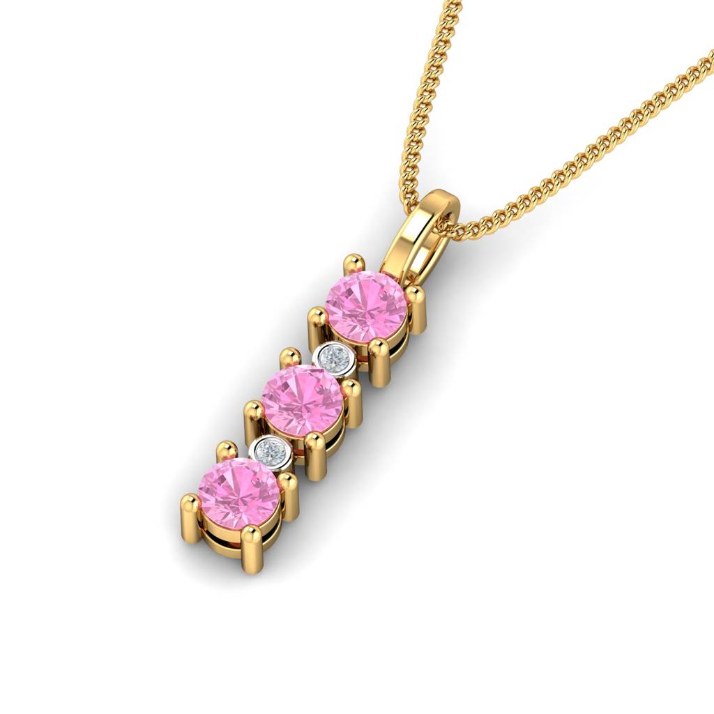 KuberBox 18K Yellow Gold Aneta Tourmaline Pendant