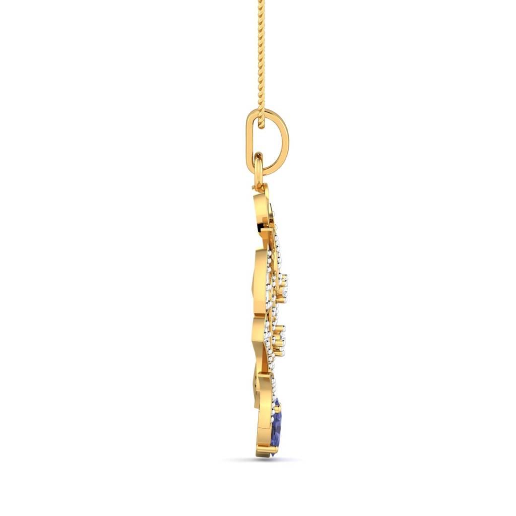 KuberBox 18K Yellow Gold Anichka Tanzanite Pendant