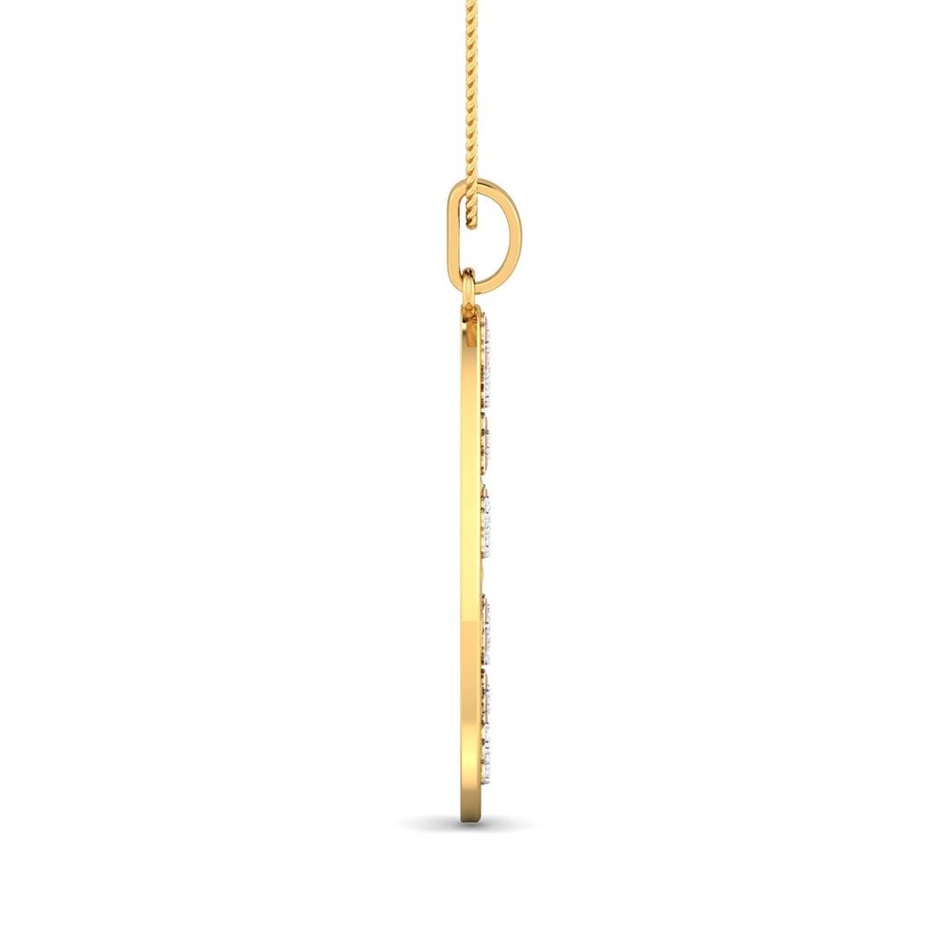 KuberBox 18K Yellow Gold Bloom Enamel Pendant