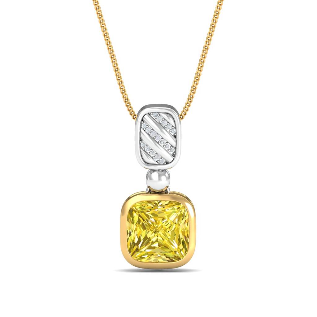 KuberBox 18K Yellow Gold Borysko Citrine Pendant