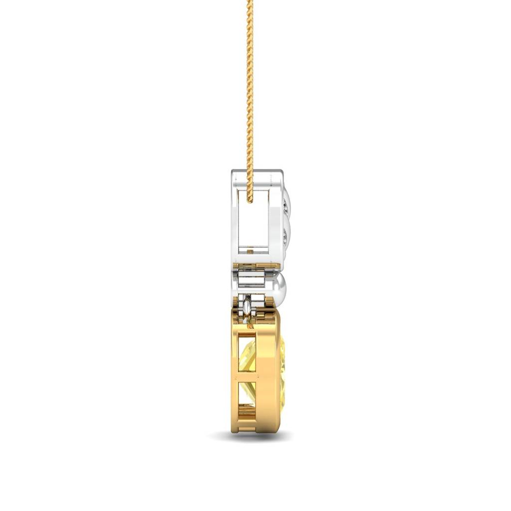 KuberBox 18K Yellow Gold Borysko Citrine Pendant