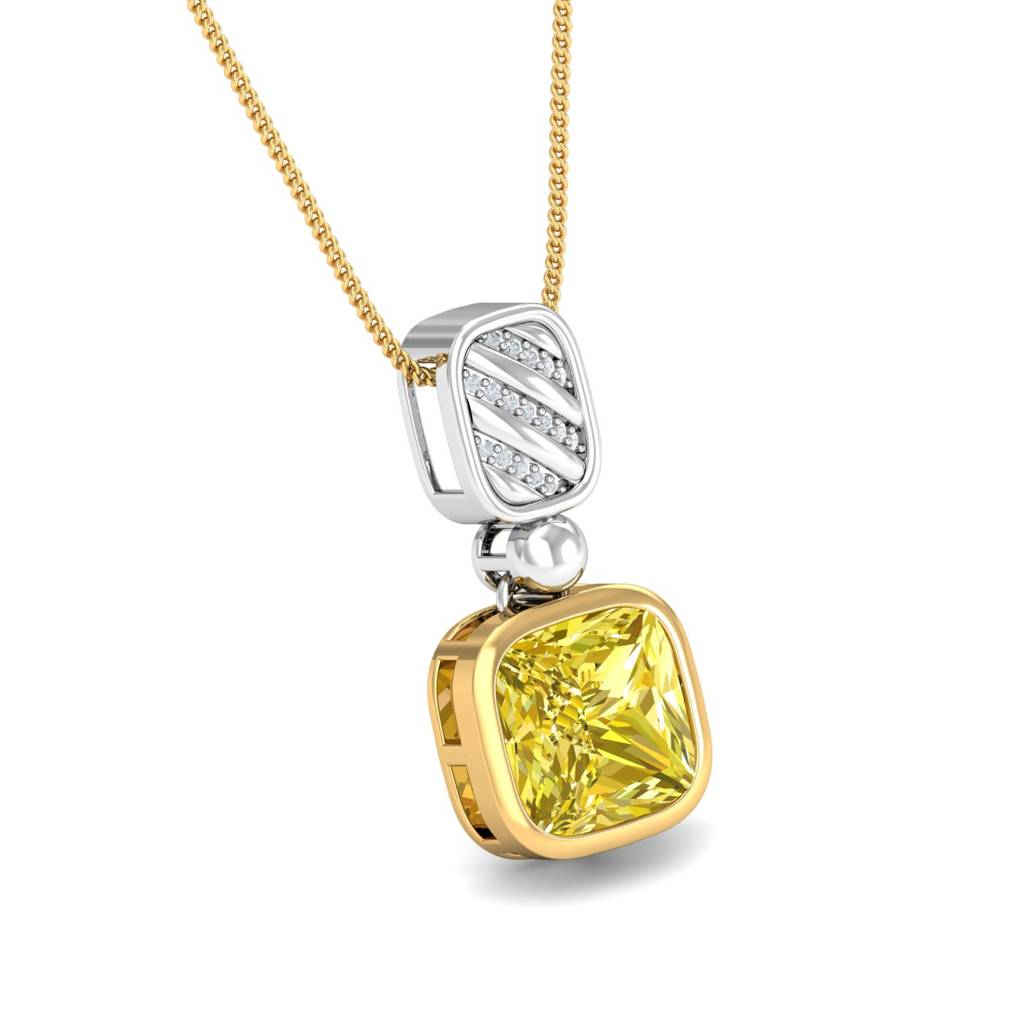 KuberBox 18K Yellow Gold Borysko Citrine Pendant