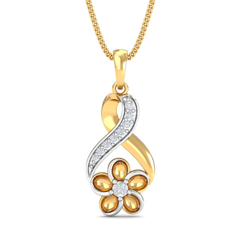 KuberBox 18K Yellow Gold Diara Pendant