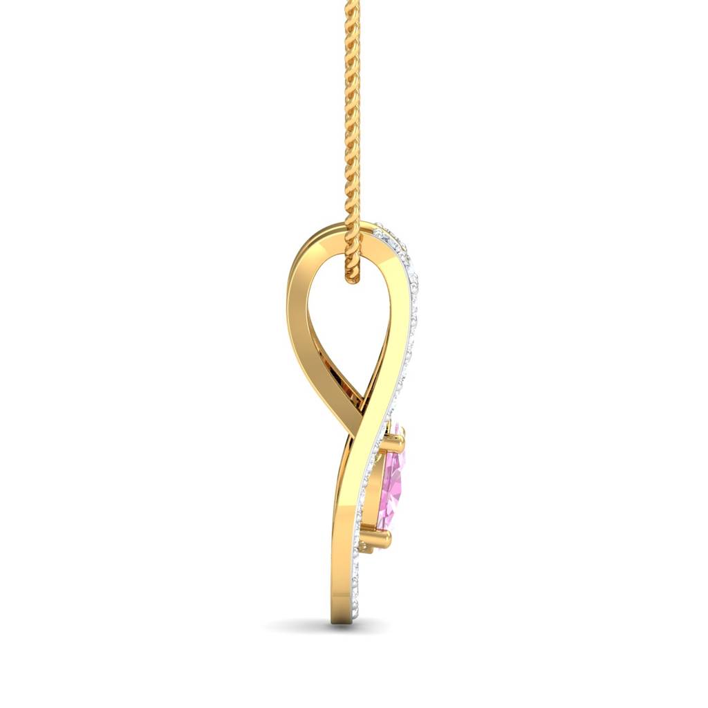 KuberBox 18K Yellow Gold Fadey Tourmaline Pendant