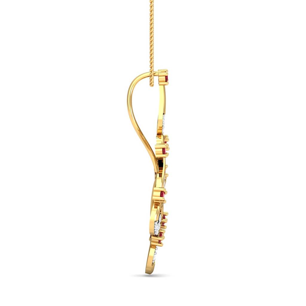 KuberBox 18K Yellow Gold Barnabas Ruby Pendant