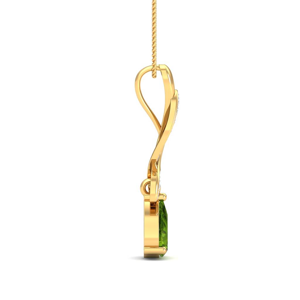 KuberBox 18K Yellow Gold Delilah Peridot Pendant