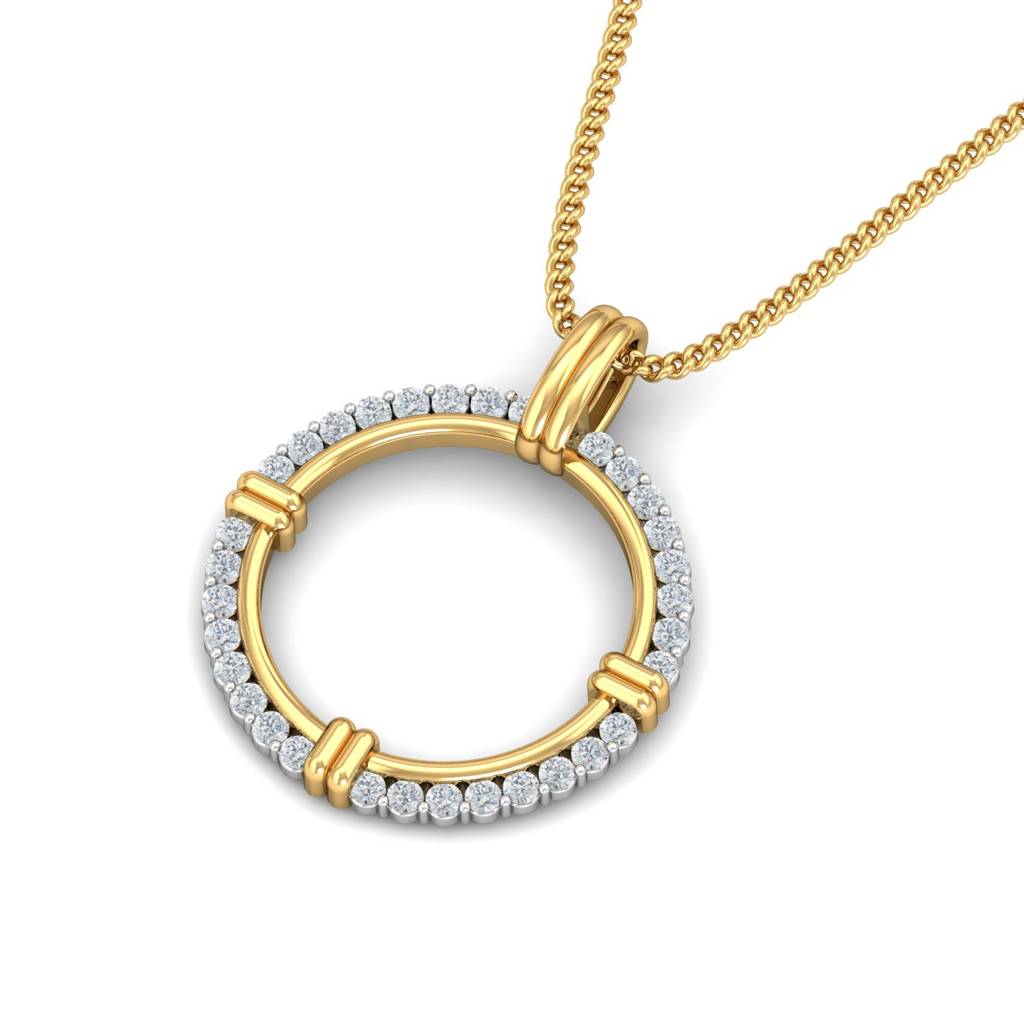 KuberBox 18K Yellow Gold Elisha Pendant