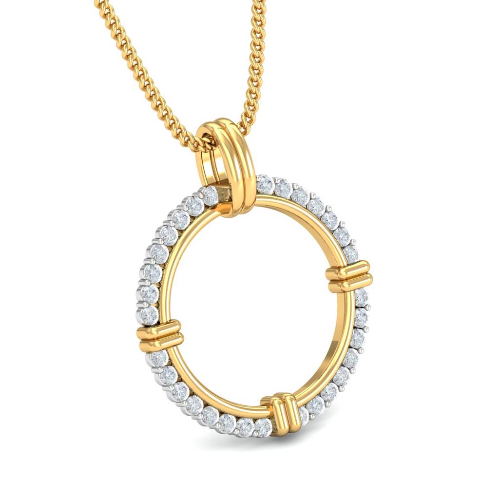 KuberBox 18K Yellow Gold Elisha Pendant