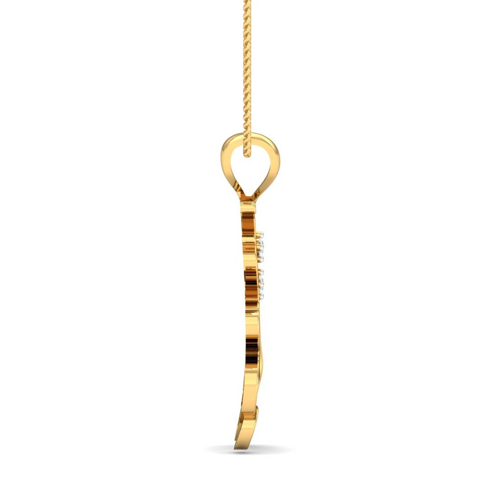 KuberBox 18K Yellow Gold Bhai Pendant