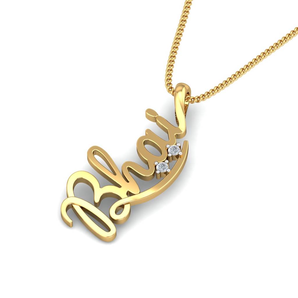 KuberBox 18K Yellow Gold Bhai Pendant