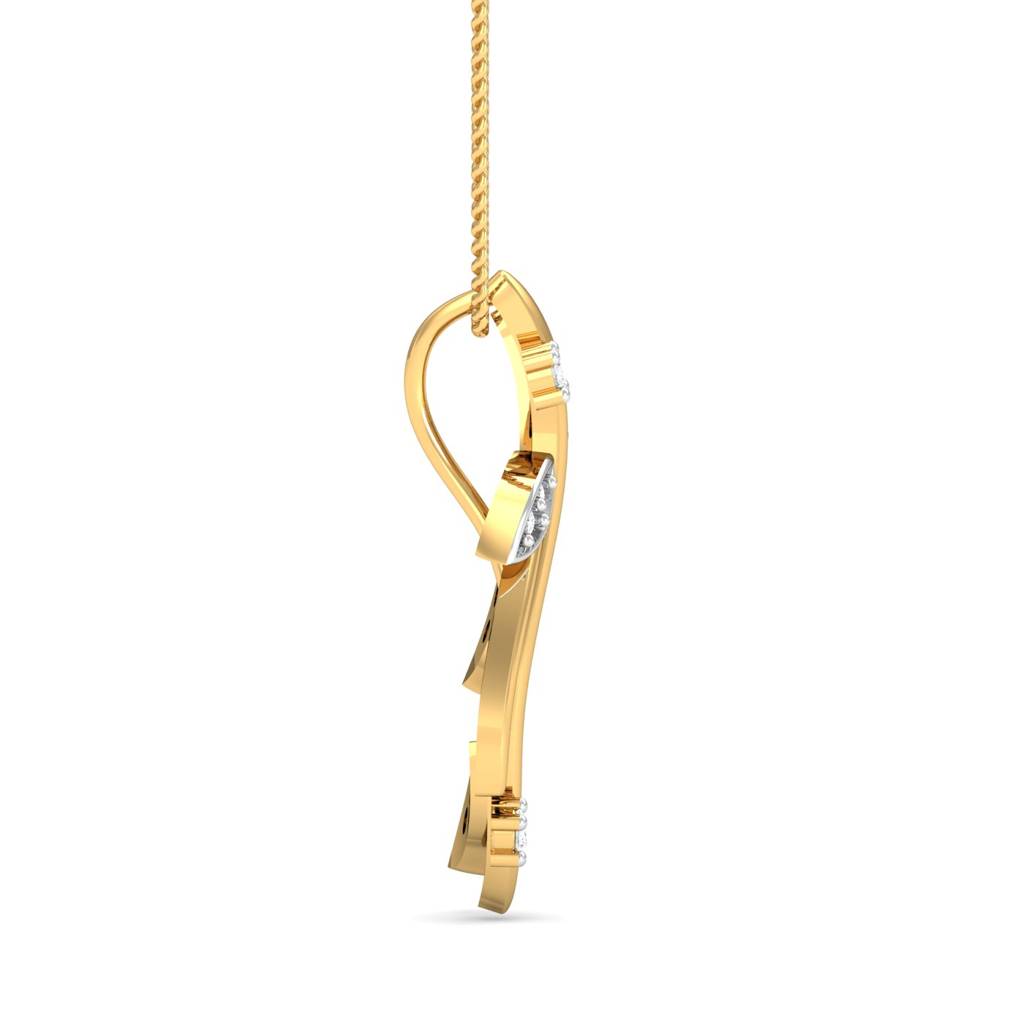 KuberBox 18K Yellow Gold Fairy Twig Pendant
