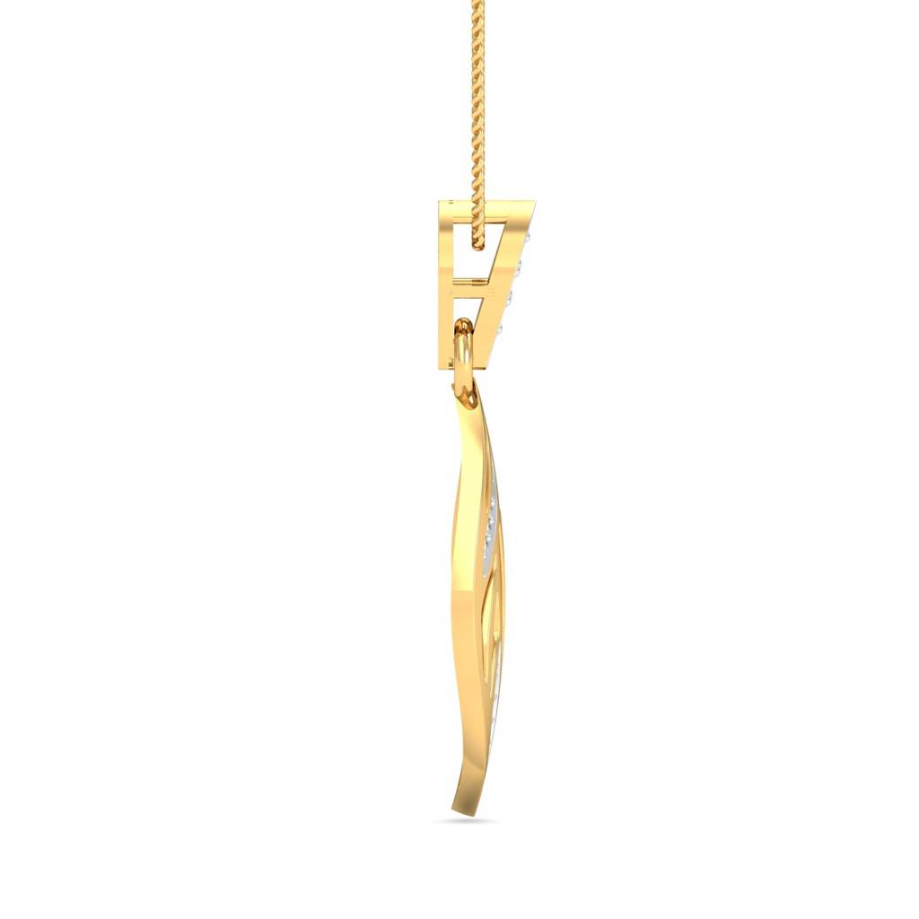 KuberBox 18K Yellow Gold Leafy-Affair Pendant