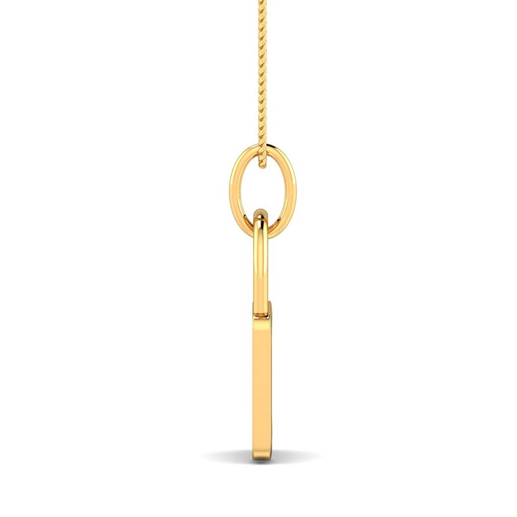 KuberBox 18K Yellow Gold Love Locked Pendant