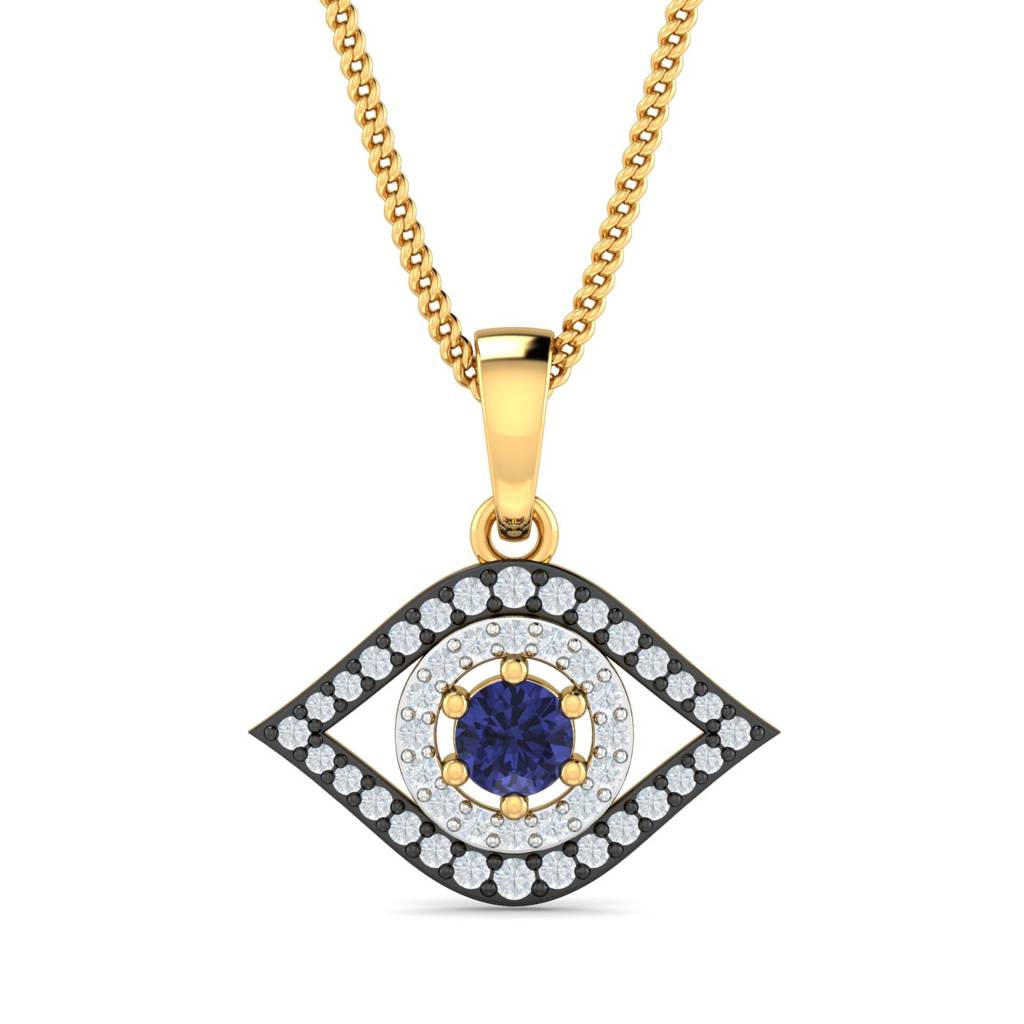 KuberBox 18K Yellow Gold The Evil Eye Pendant