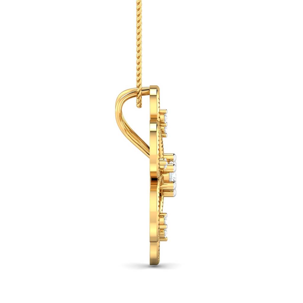 KuberBox 18K Yellow Gold Birdie Pendant