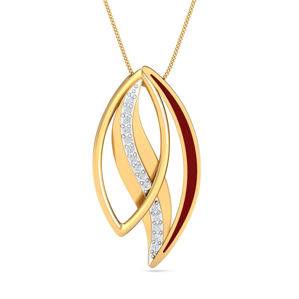 KuberBox 18K Yellow Gold Danna Enamel Pendant