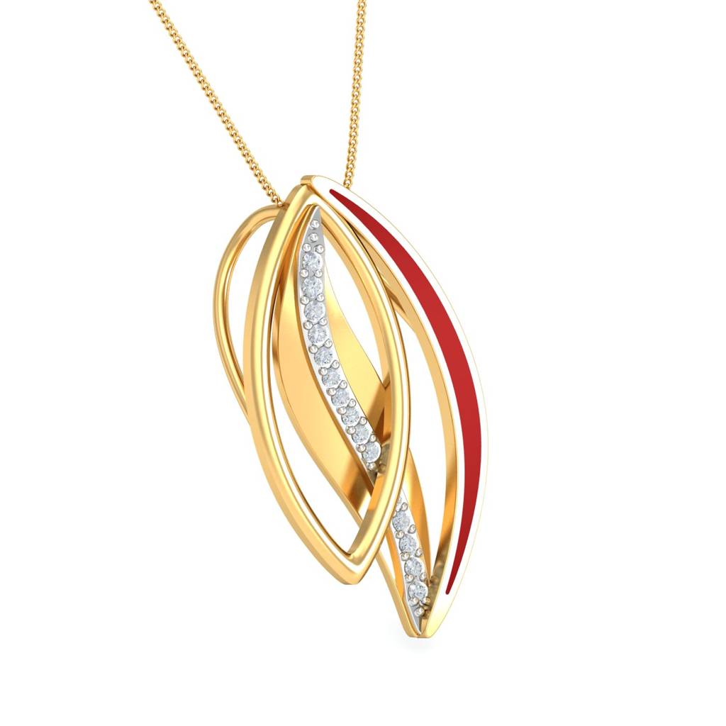 KuberBox 18K Yellow Gold Danna Enamel Pendant