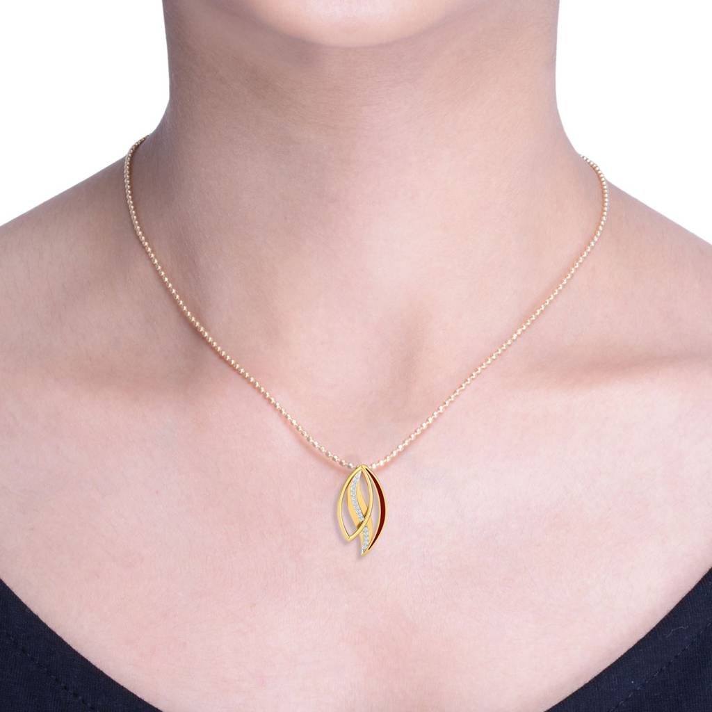 KuberBox 18K Yellow Gold Danna Enamel Pendant