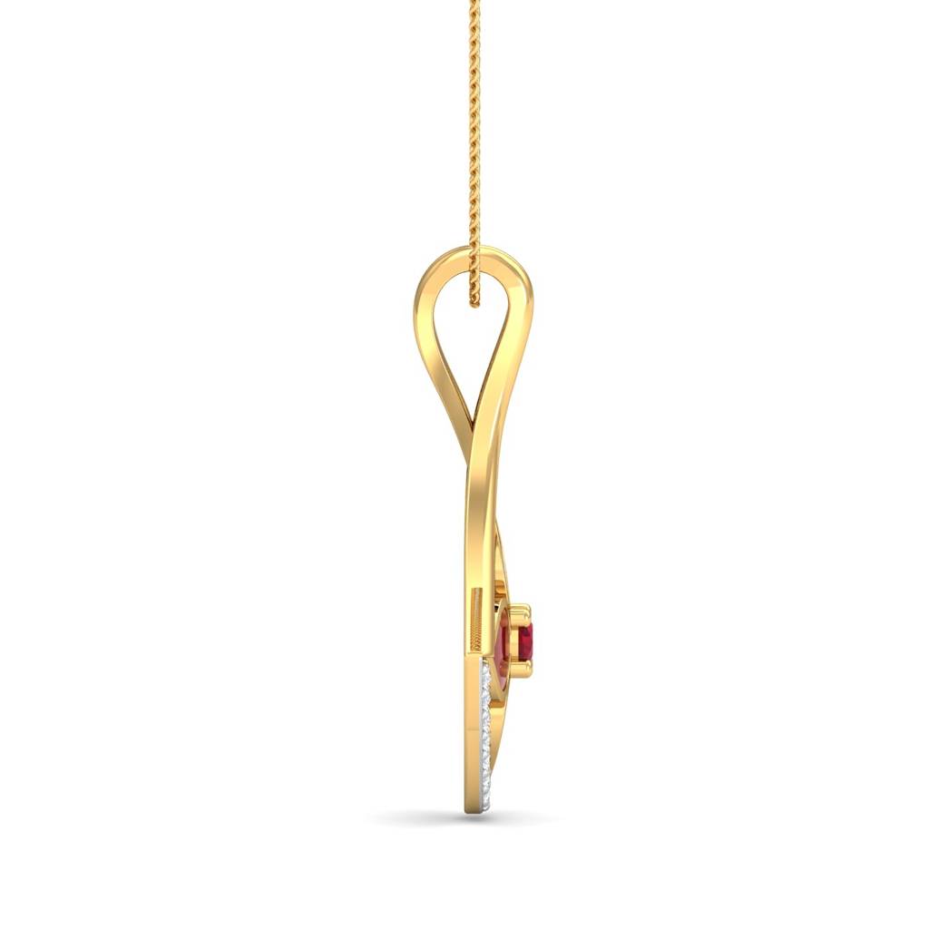 KuberBox 18K Yellow Gold Ceetar Enamel Pendant