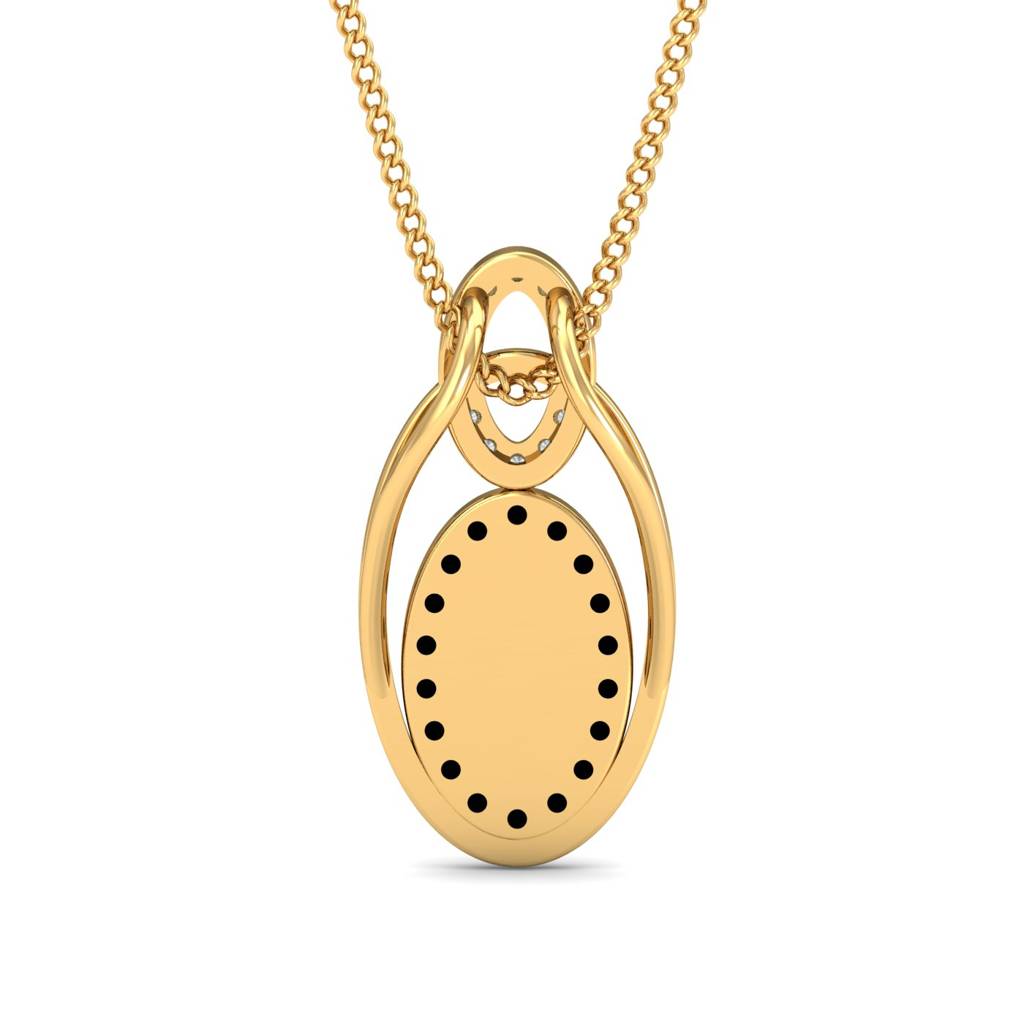 KuberBox 18K Yellow Gold Medu Enamel Pendant