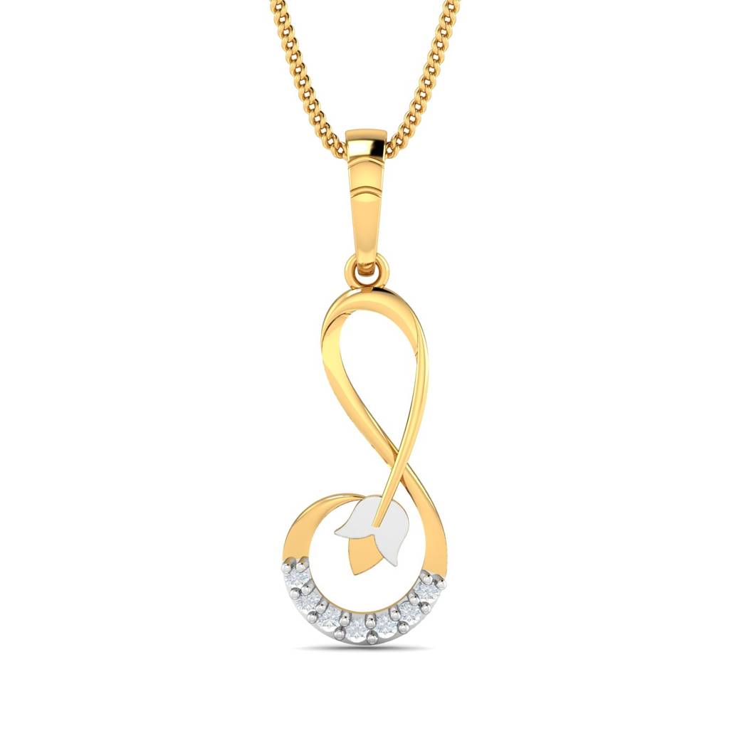 KuberBox 18K Yellow Gold Aamina Blossom Pendant