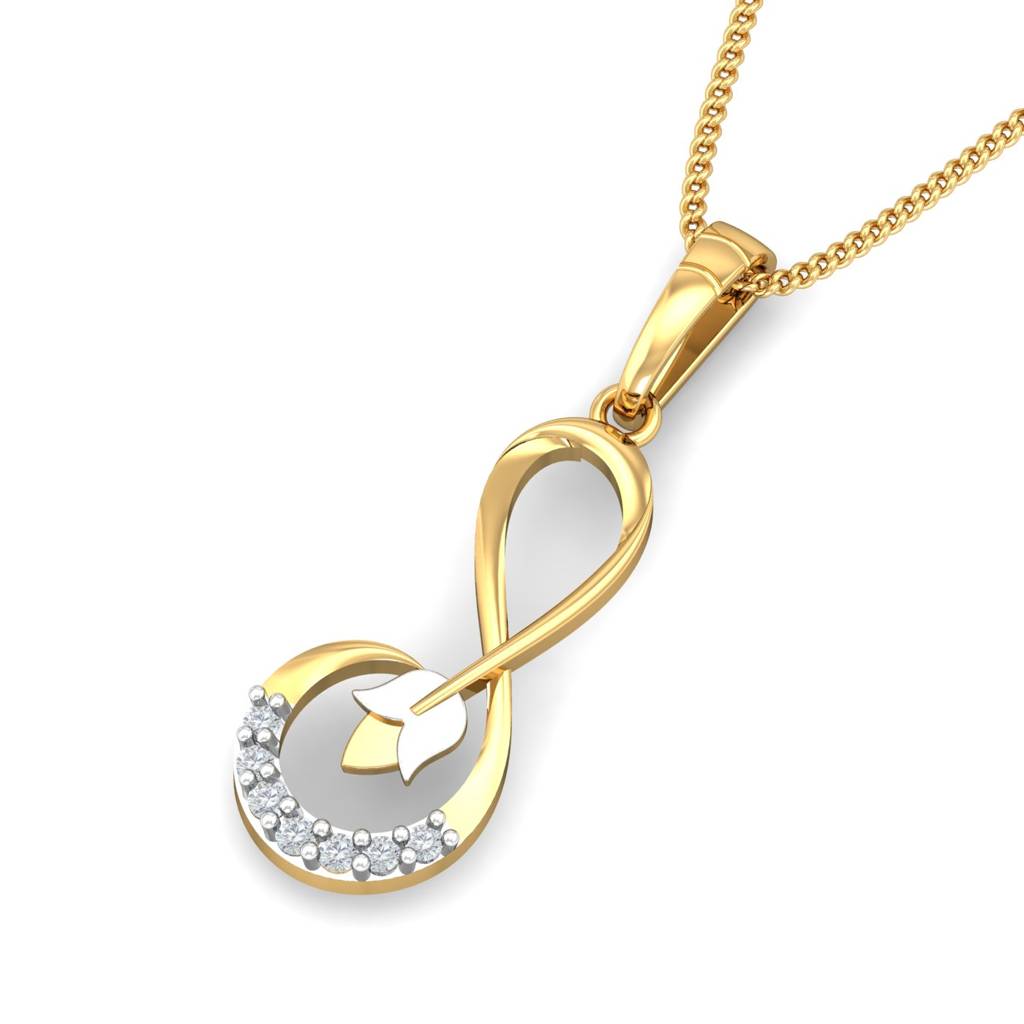 KuberBox 18K Yellow Gold Aamina Blossom Pendant