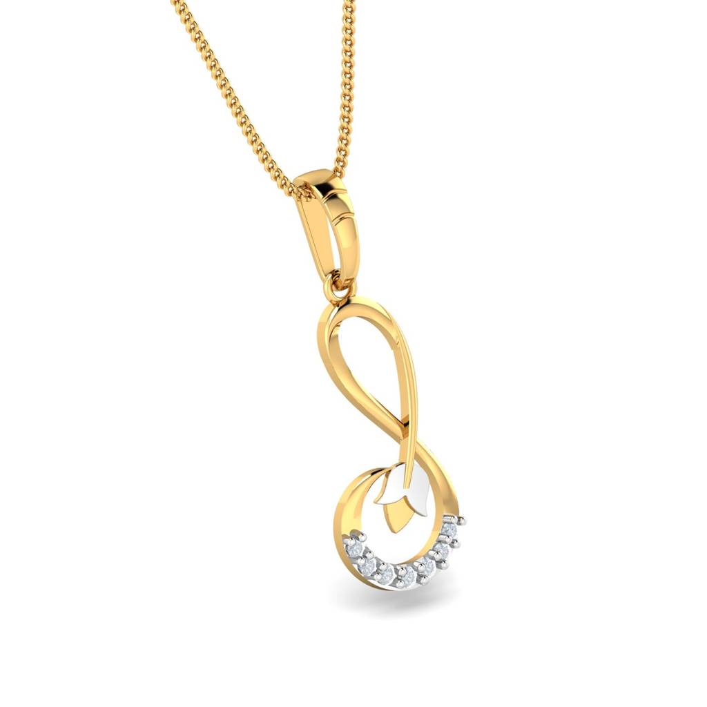 KuberBox 18K Yellow Gold Aamina Blossom Pendant