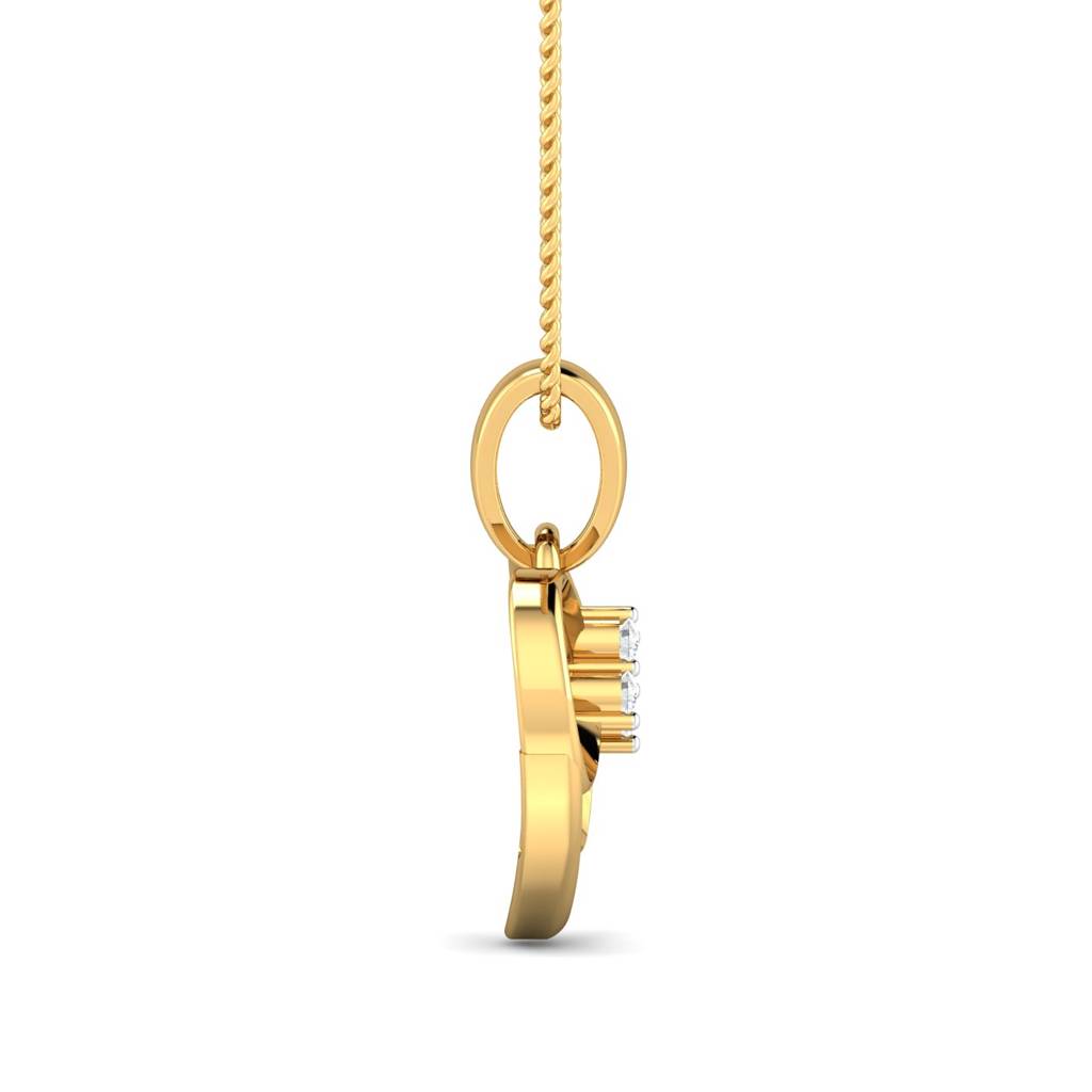 KuberBox 18K Yellow Gold Shirley Heart Pendant