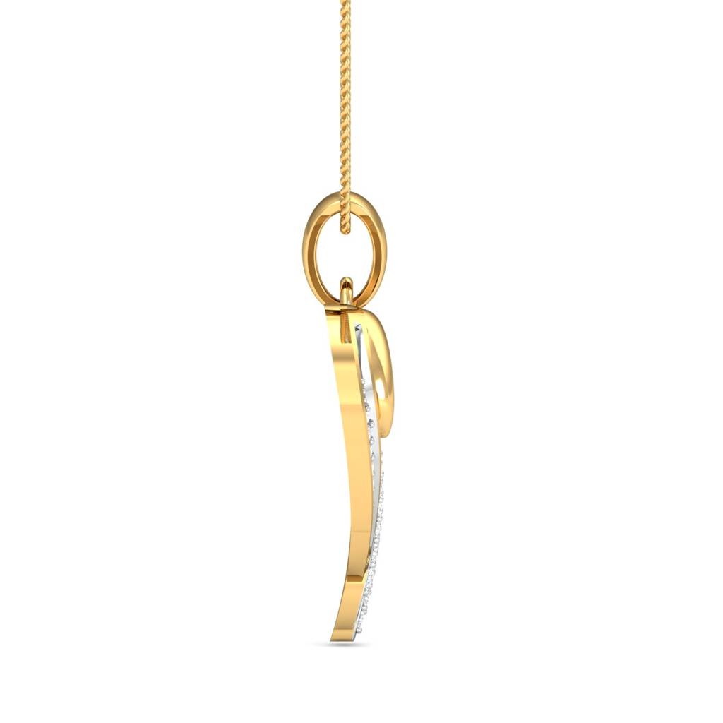 KuberBox 18K Yellow Gold Eva Heart Pendant