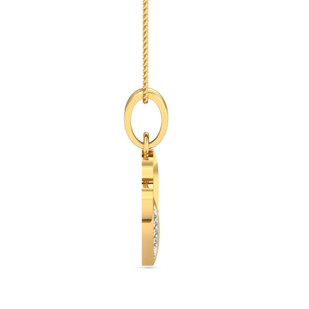 KuberBox 18K Yellow Gold Heartly Pendant