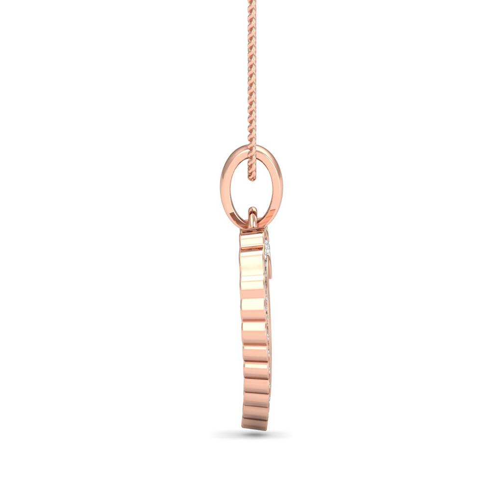 KuberBox 18K Rose Gold Sloan Heart Pendant