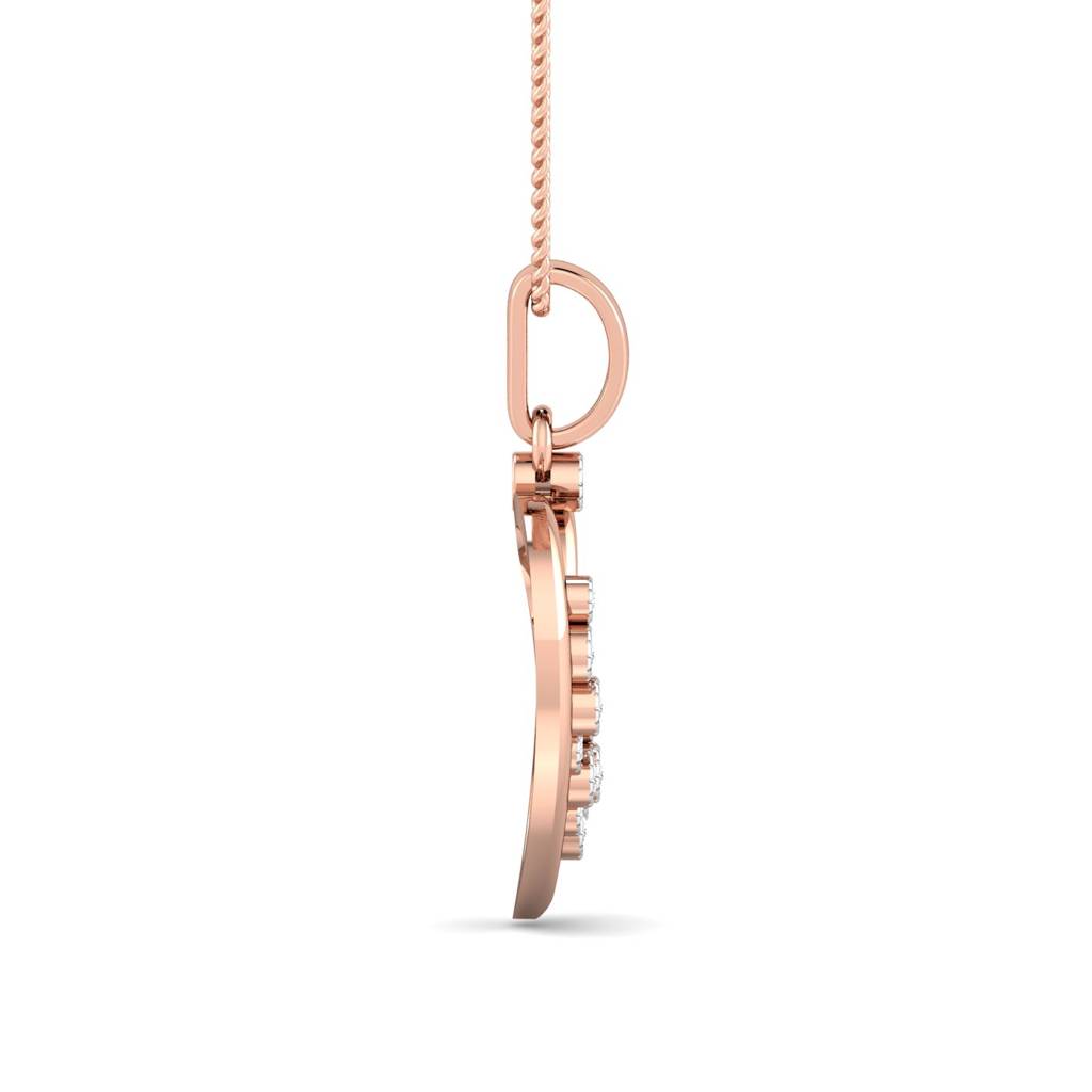 KuberBox 18K Rose Gold Gia Heart Pendant