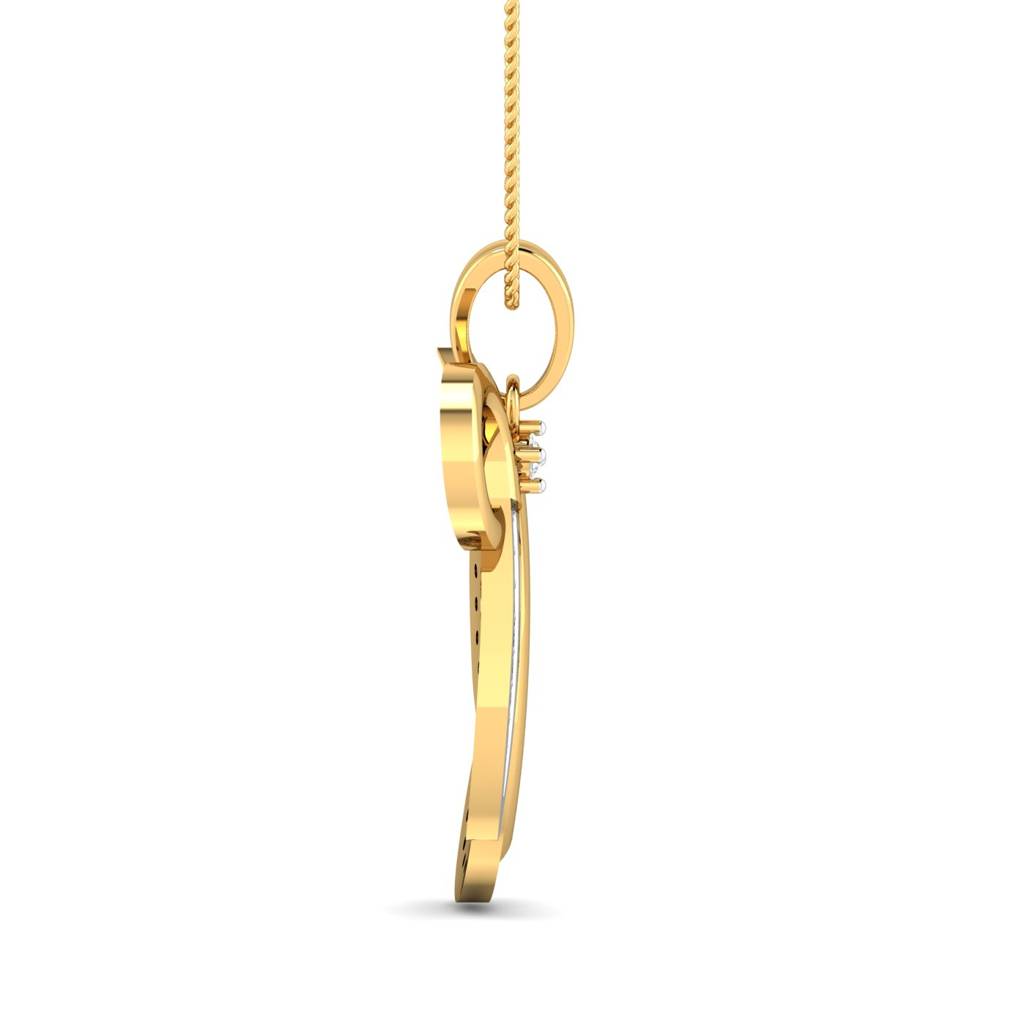 KuberBox 18K Yellow Gold Ik Onkar Pendant