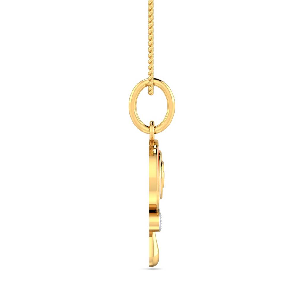 KuberBox 18K Yellow Gold Candy Kids Pendant