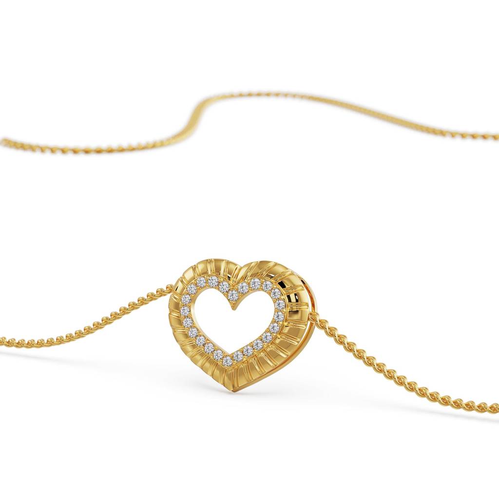 Blushing Heart Diamond Pendant