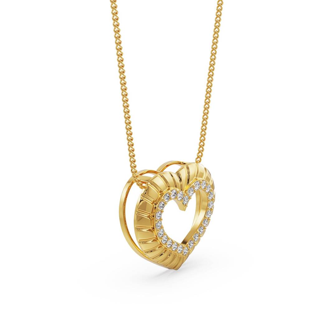 Blushing Heart Diamond Pendant