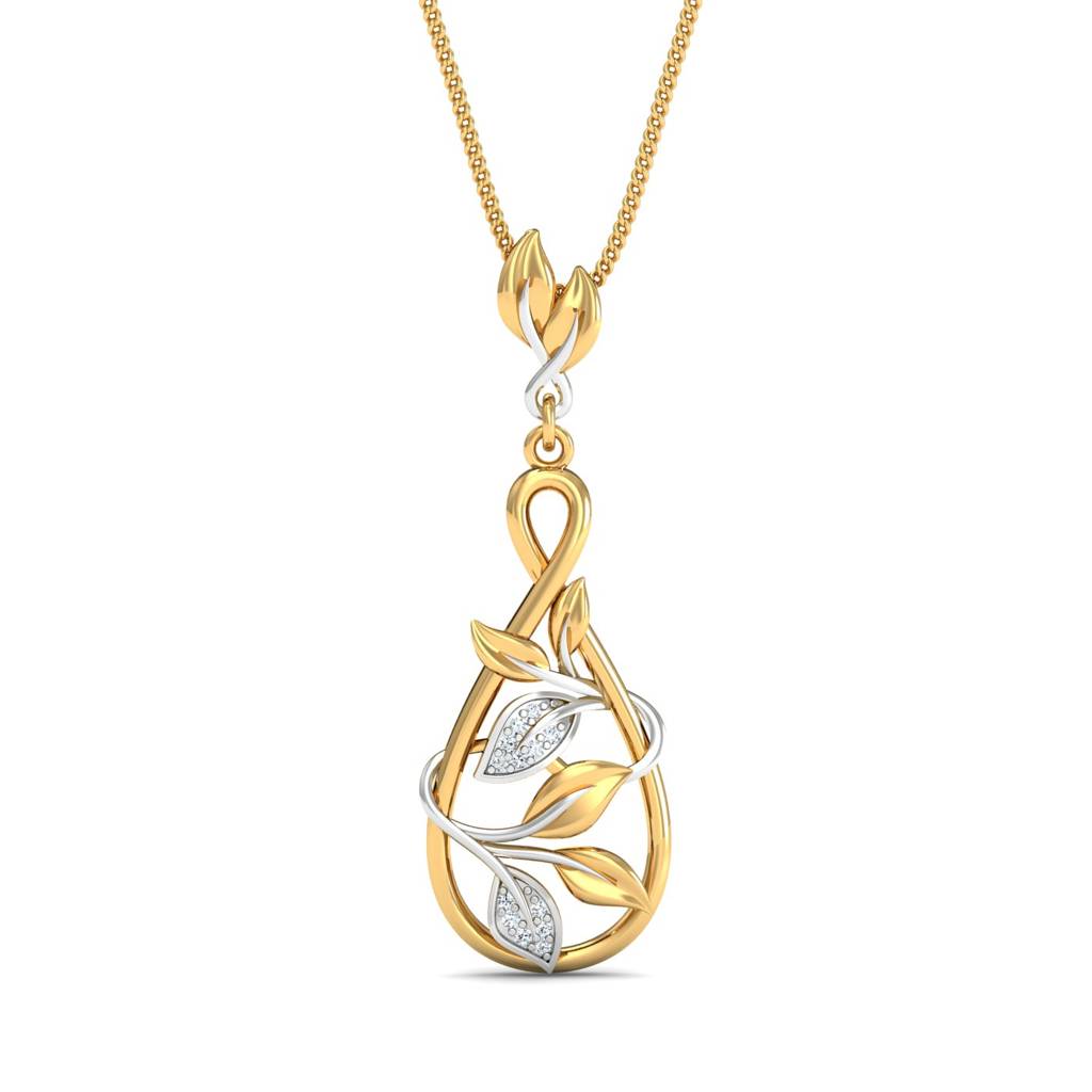 KuberBox 18K Yellow Gold Orchard Pendant