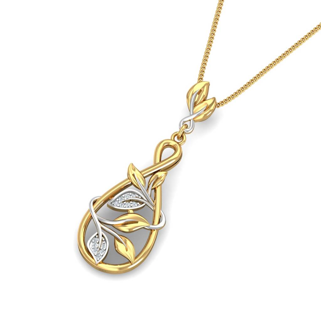 KuberBox 18K Yellow Gold Orchard Pendant