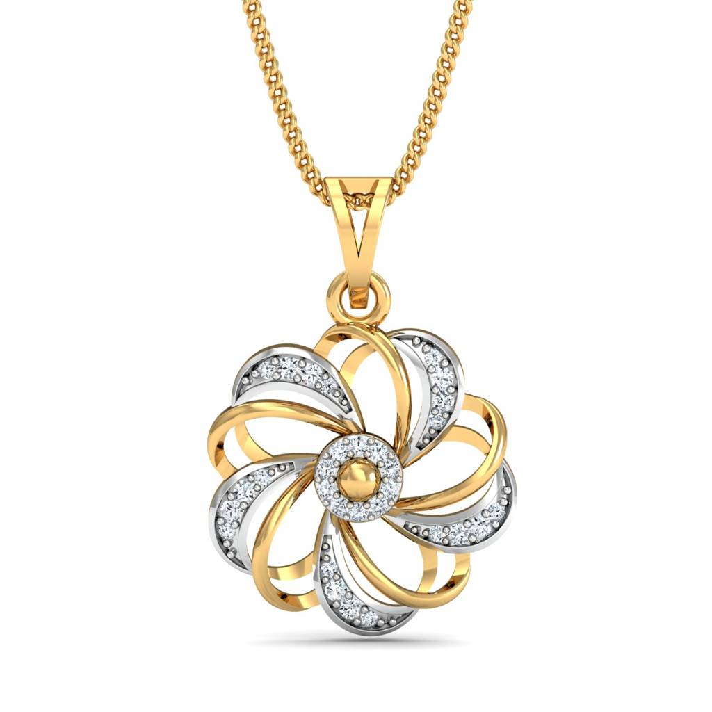 KuberBox 18K Yellow Gold Wriggle Pendant