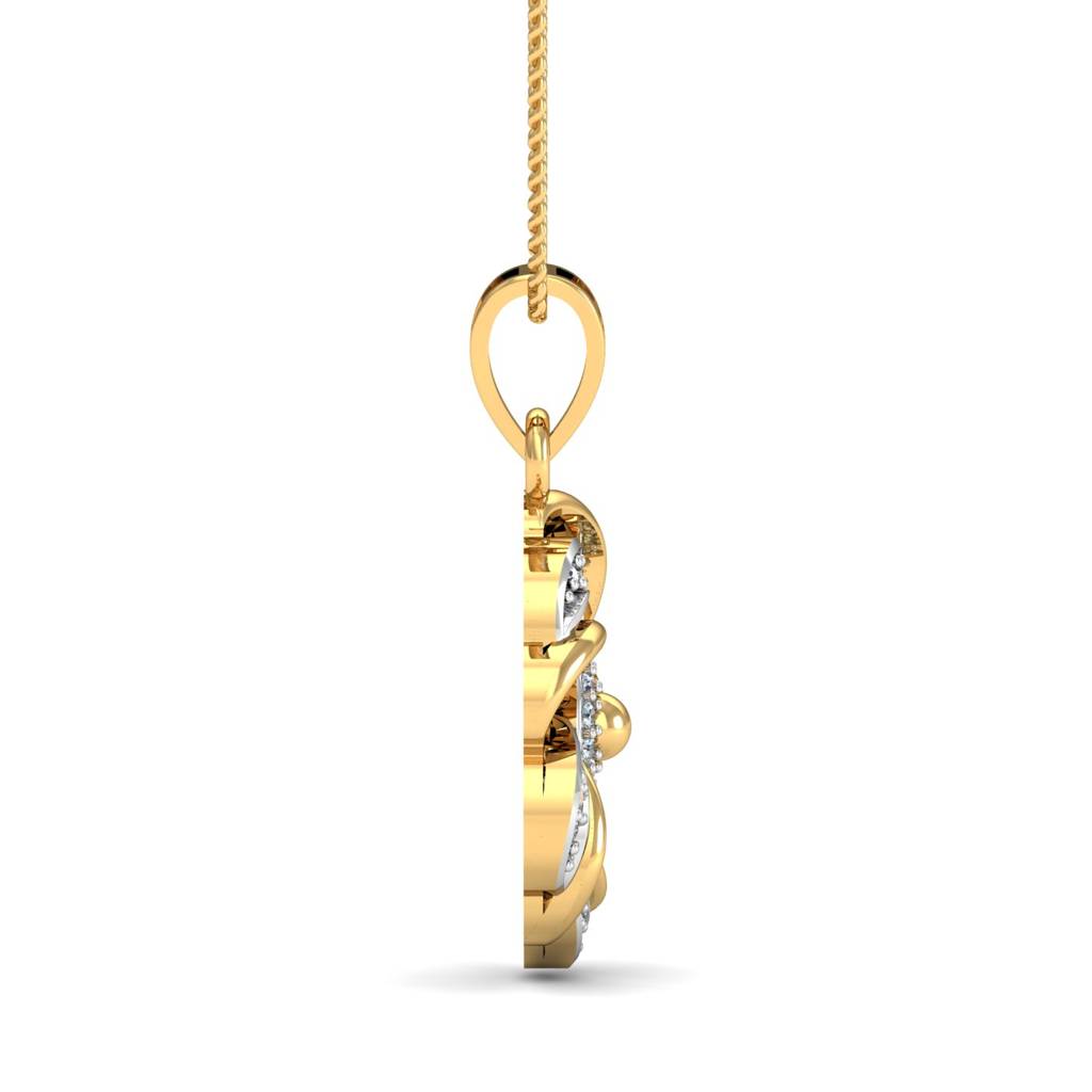 KuberBox 18K Yellow Gold Wriggle Pendant