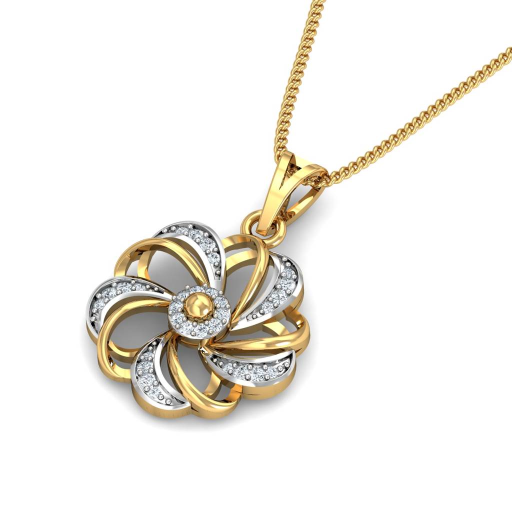 KuberBox 18K Yellow Gold Wriggle Pendant