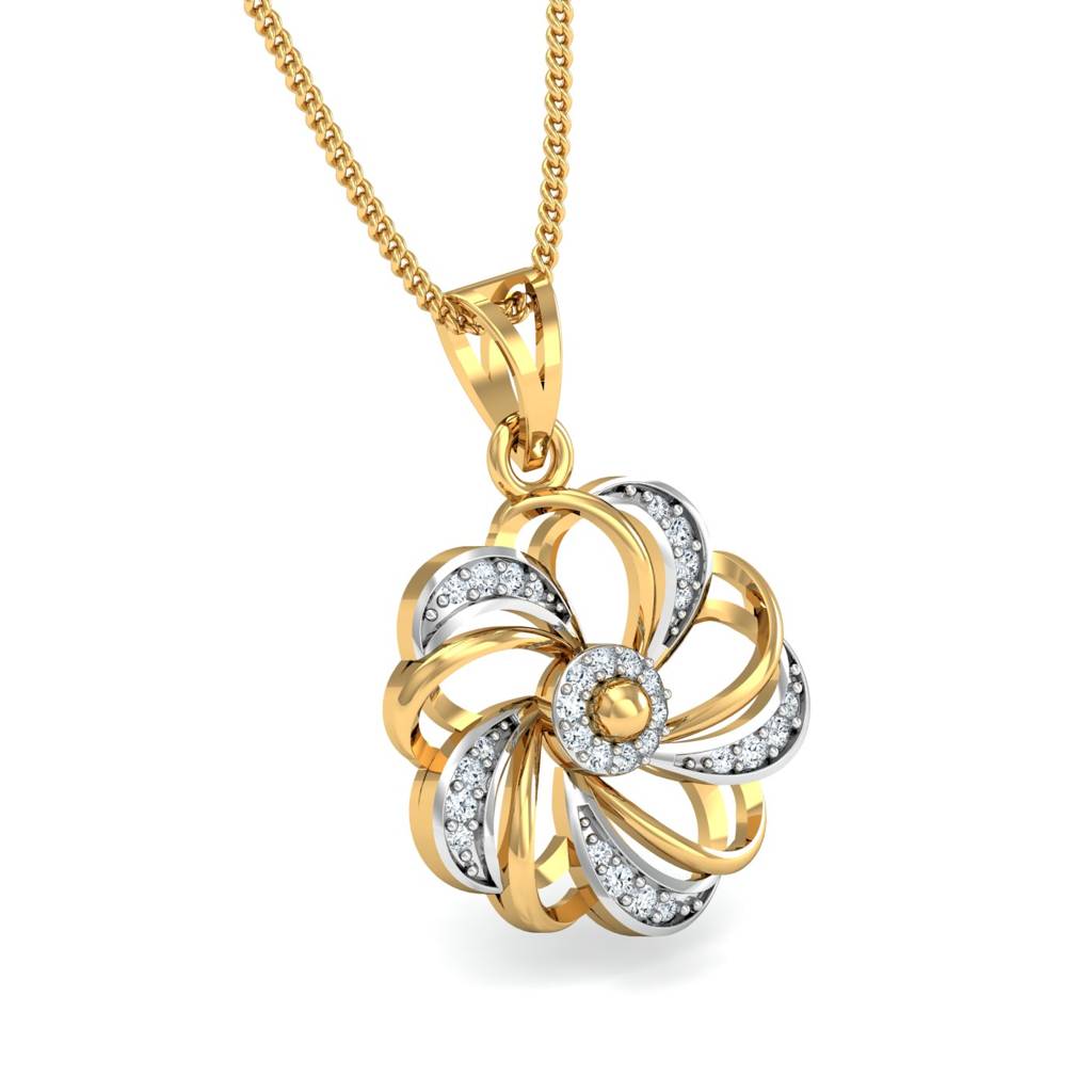 KuberBox 18K Yellow Gold Wriggle Pendant