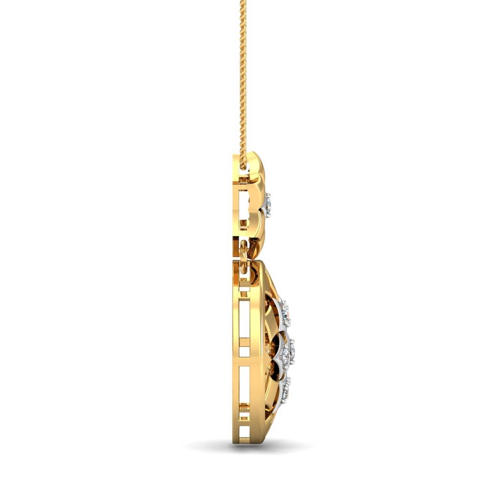 KuberBox 18K Yellow Gold Quadratic Pendant