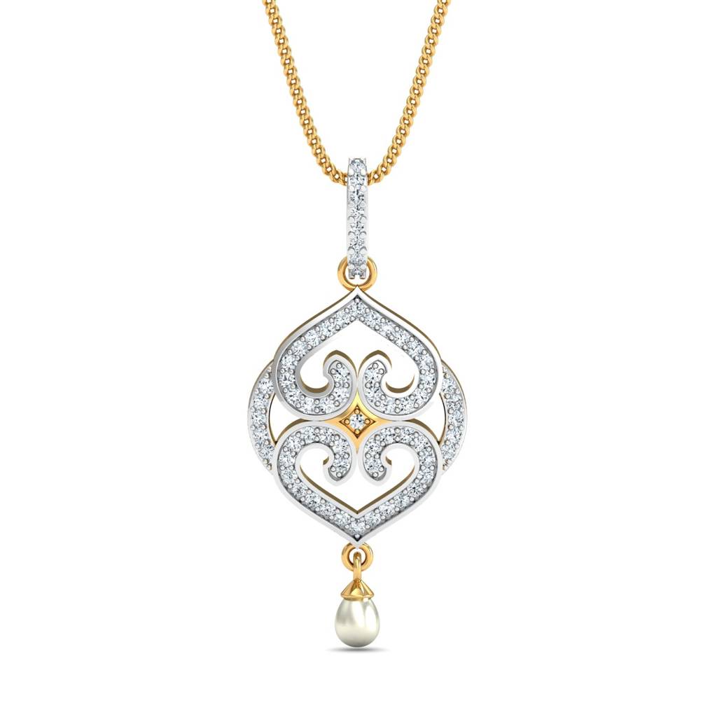 KuberBox 18K Yellow Gold Hermosa Pearl Pendant