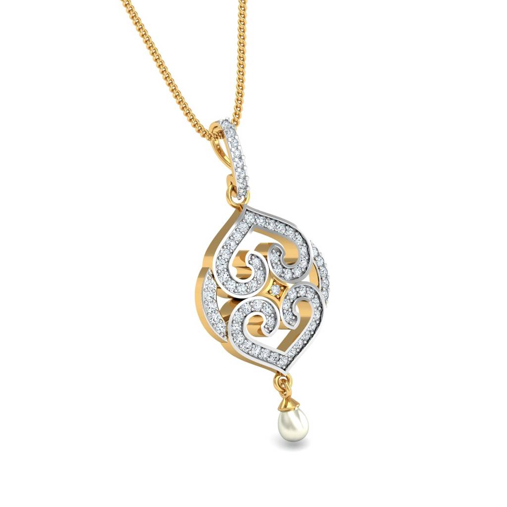 KuberBox 18K Yellow Gold Hermosa Pearl Pendant