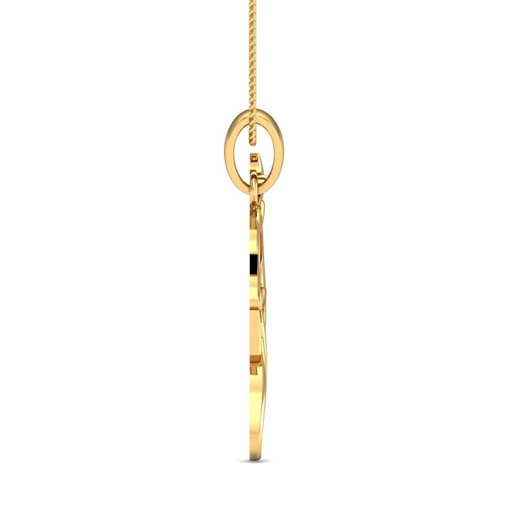 KuberBox 18K Yellow Gold Om Maa Pendant