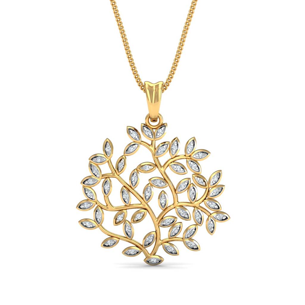 KuberBox 18K Yellow Gold The Tree Pendant