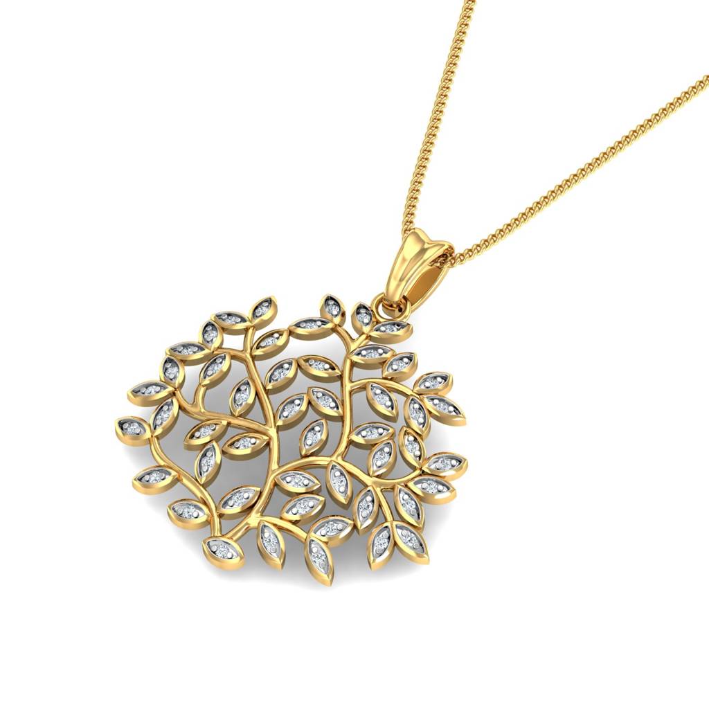 KuberBox 18K Yellow Gold The Tree Pendant