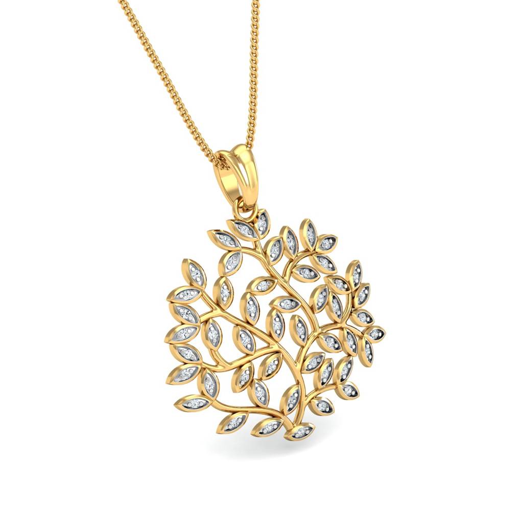 KuberBox 18K Yellow Gold The Tree Pendant